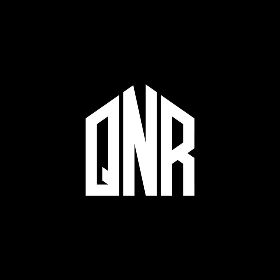 qnr brev logotyp design på svart bakgrund. qnr kreativa initialer bokstavslogotyp koncept. qnr bokstavsdesign. vektor