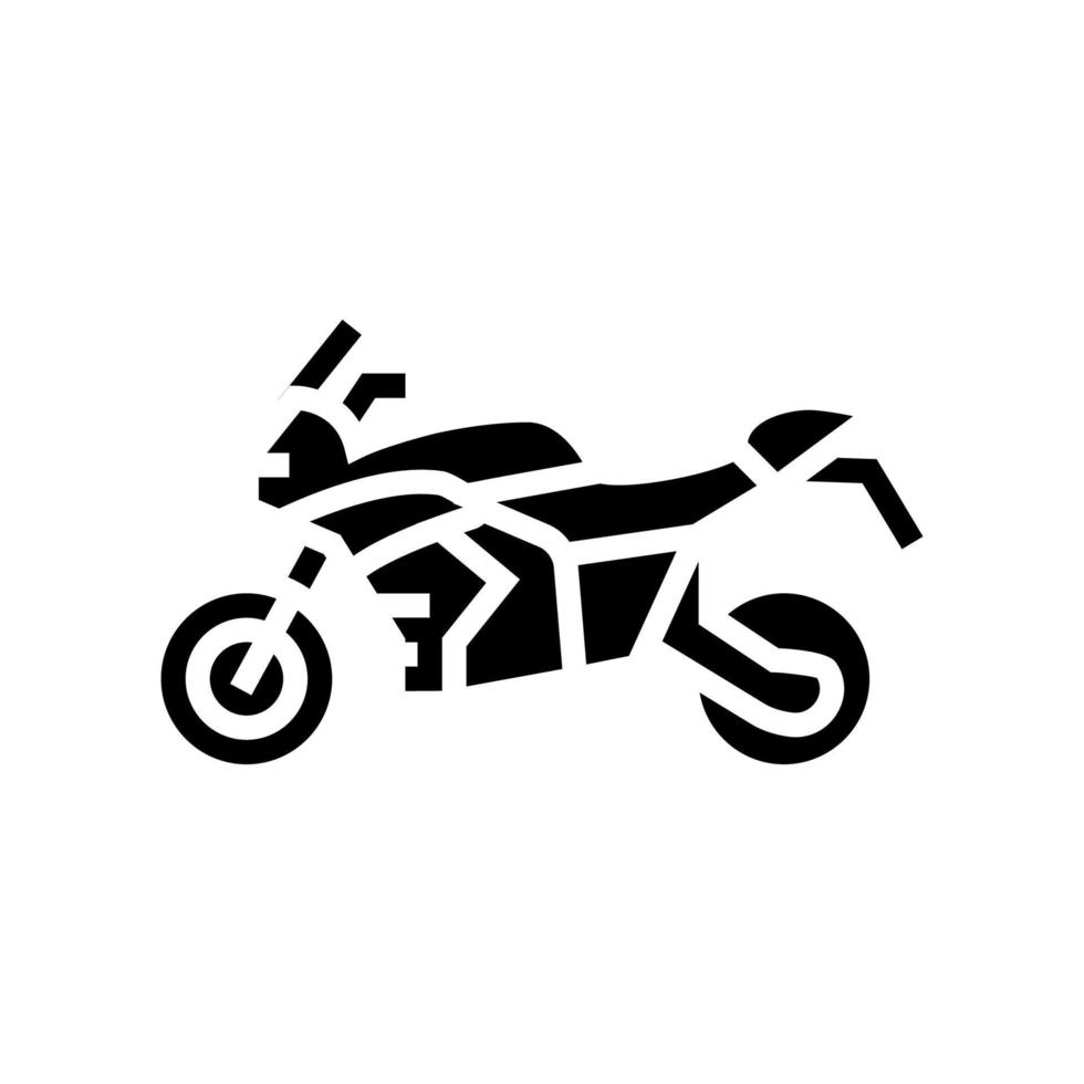 Motorrad-Transport-Glyphen-Symbol-Vektor-Illustration vektor