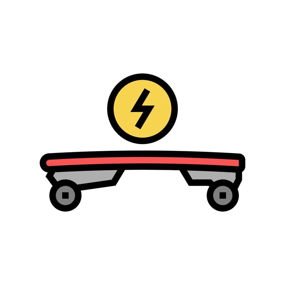 elektrische Skateboard-Farbsymbol-Vektorillustration vektor