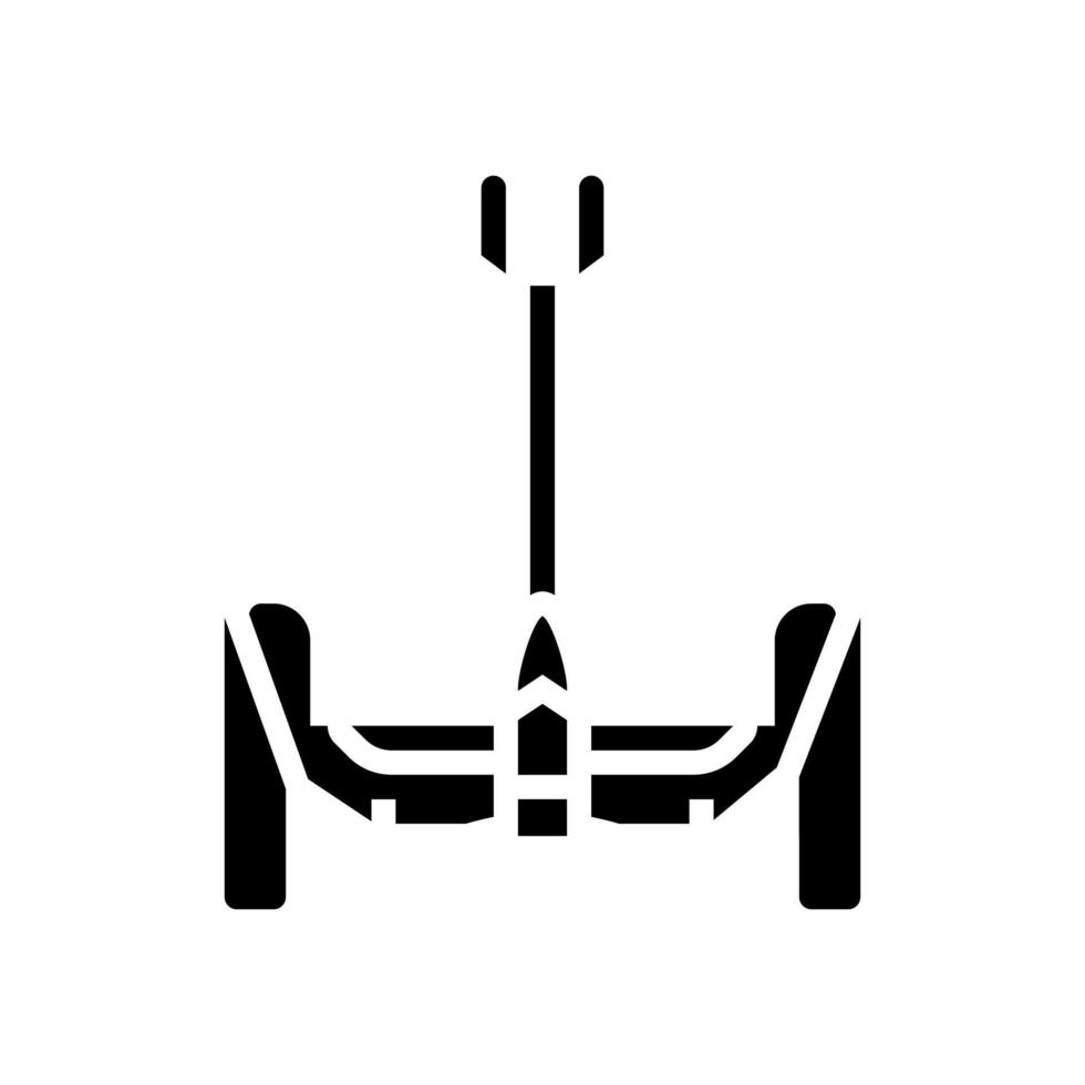 Segway-Fahrzeug-Glyphen-Symbol-Vektor-Illustration vektor