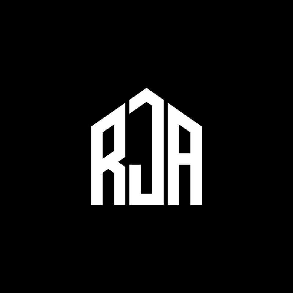Rja-Brief-Logo-Design auf schwarzem Hintergrund. rja kreatives Initialen-Buchstaben-Logo-Konzept. rja Briefgestaltung. vektor