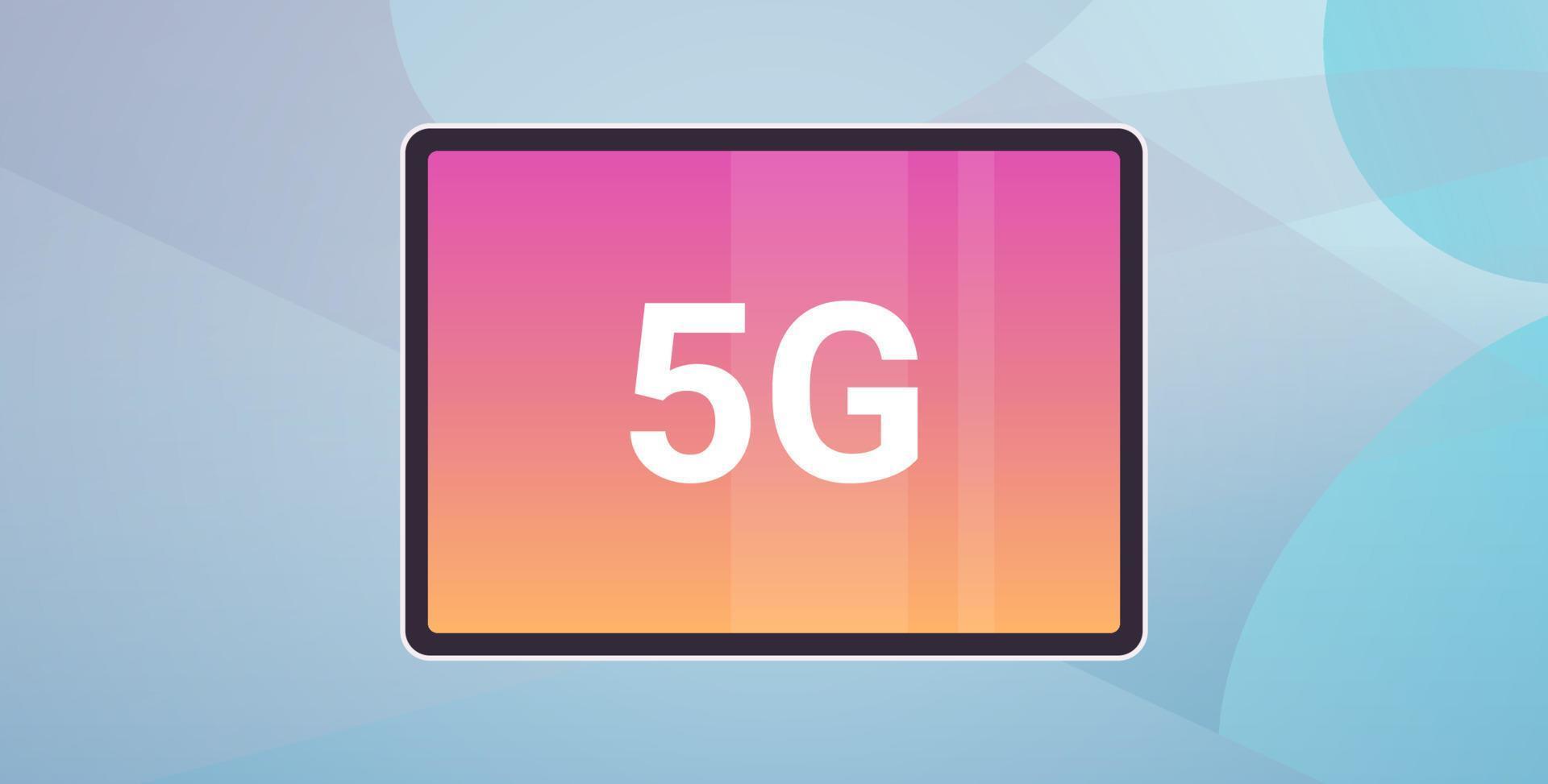 futuristisches konzept der internetverbindungsgeschwindigkeit 5g und flache vektorillustration der online-verbindungstechnologie für drahtlose systemverbindungen. vektor