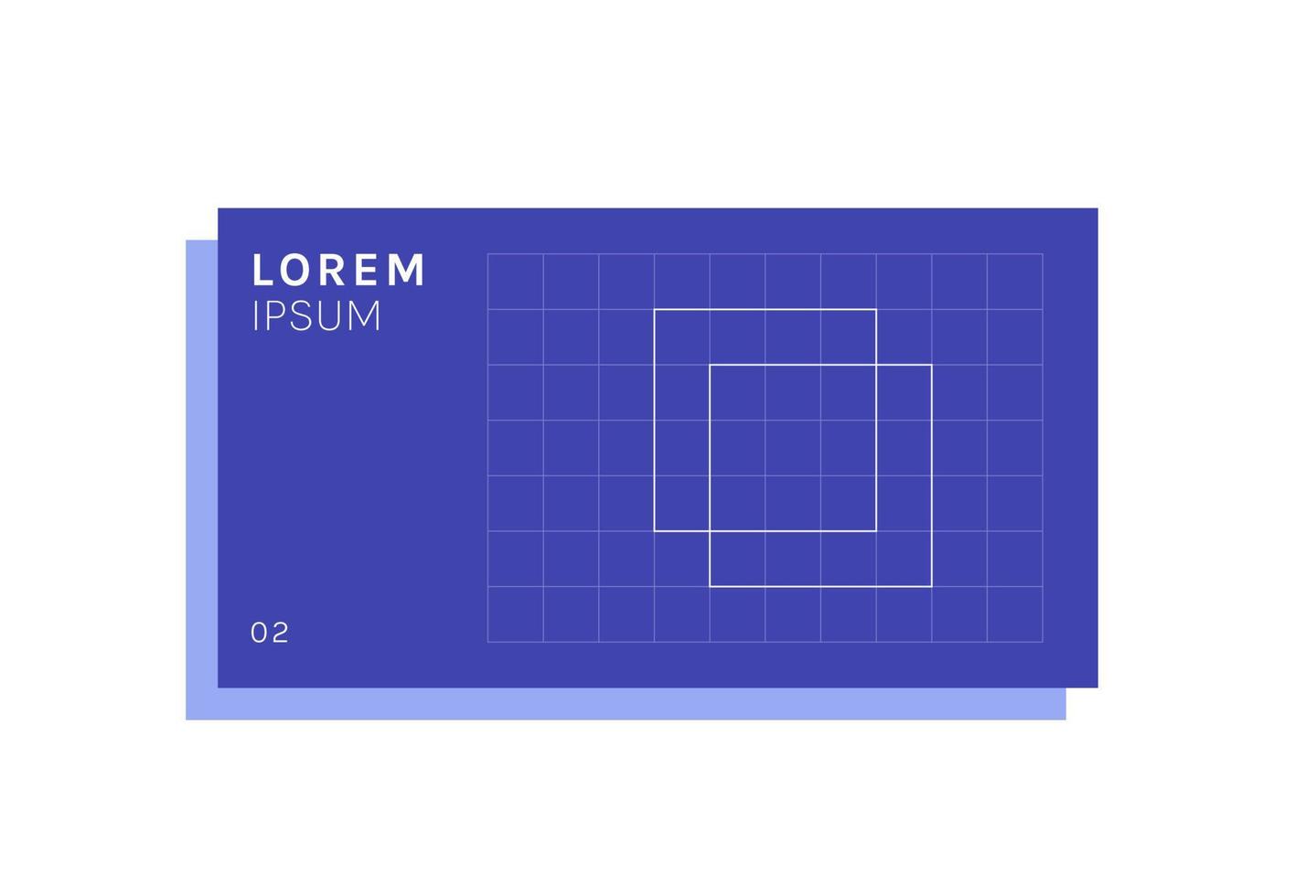 Architekturplan und flache Vektorillustration der technischen Zeichnung der horizontalen geometrischen Form. vektor