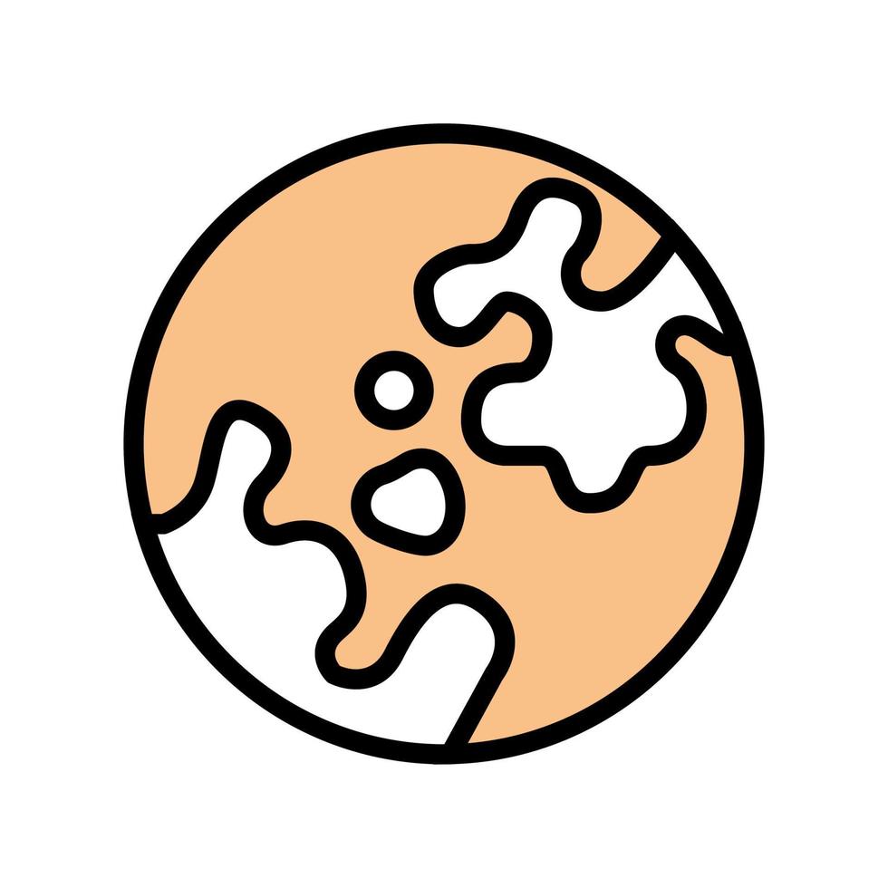 Vitiligo Hautkrankheit Farbe Symbol Vektor Illustration