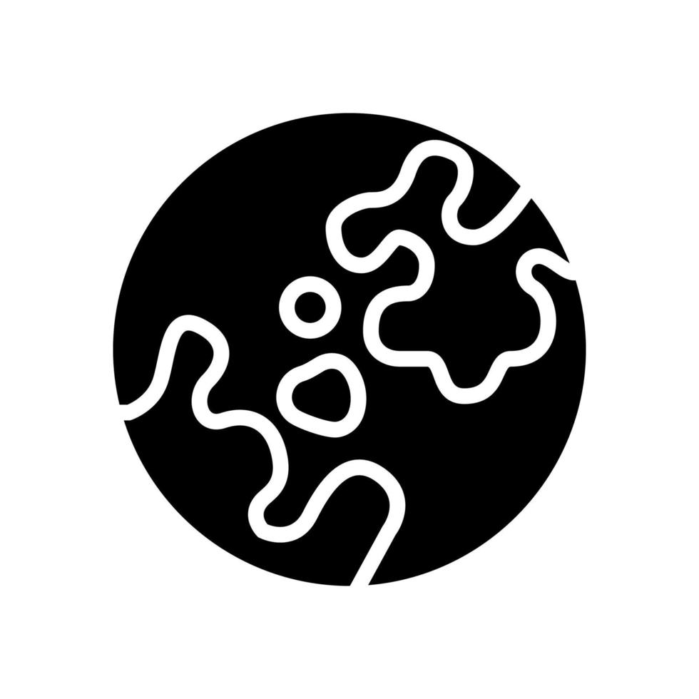 Glyph-Symbol-Vektorillustration der Vitiligo-Hautkrankheit vektor