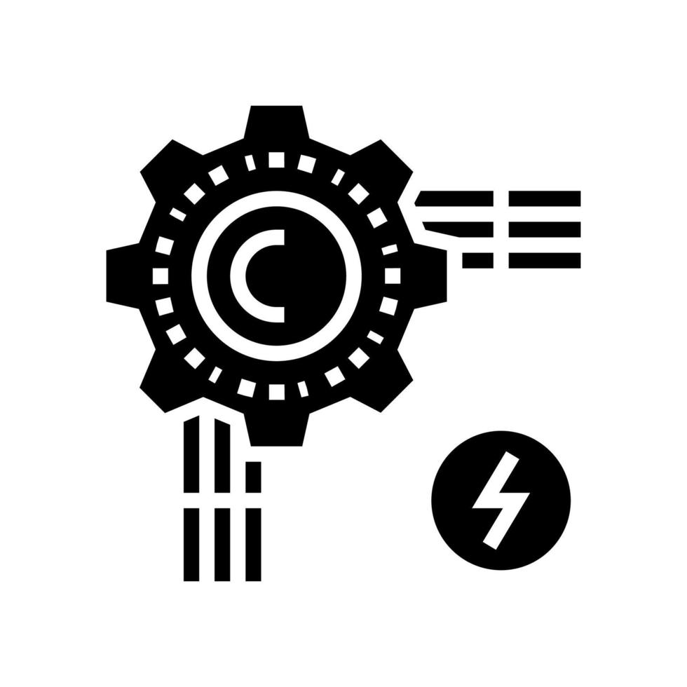 Elektrischer Draht Glyphen-Symbol Vektor schwarze Illustration
