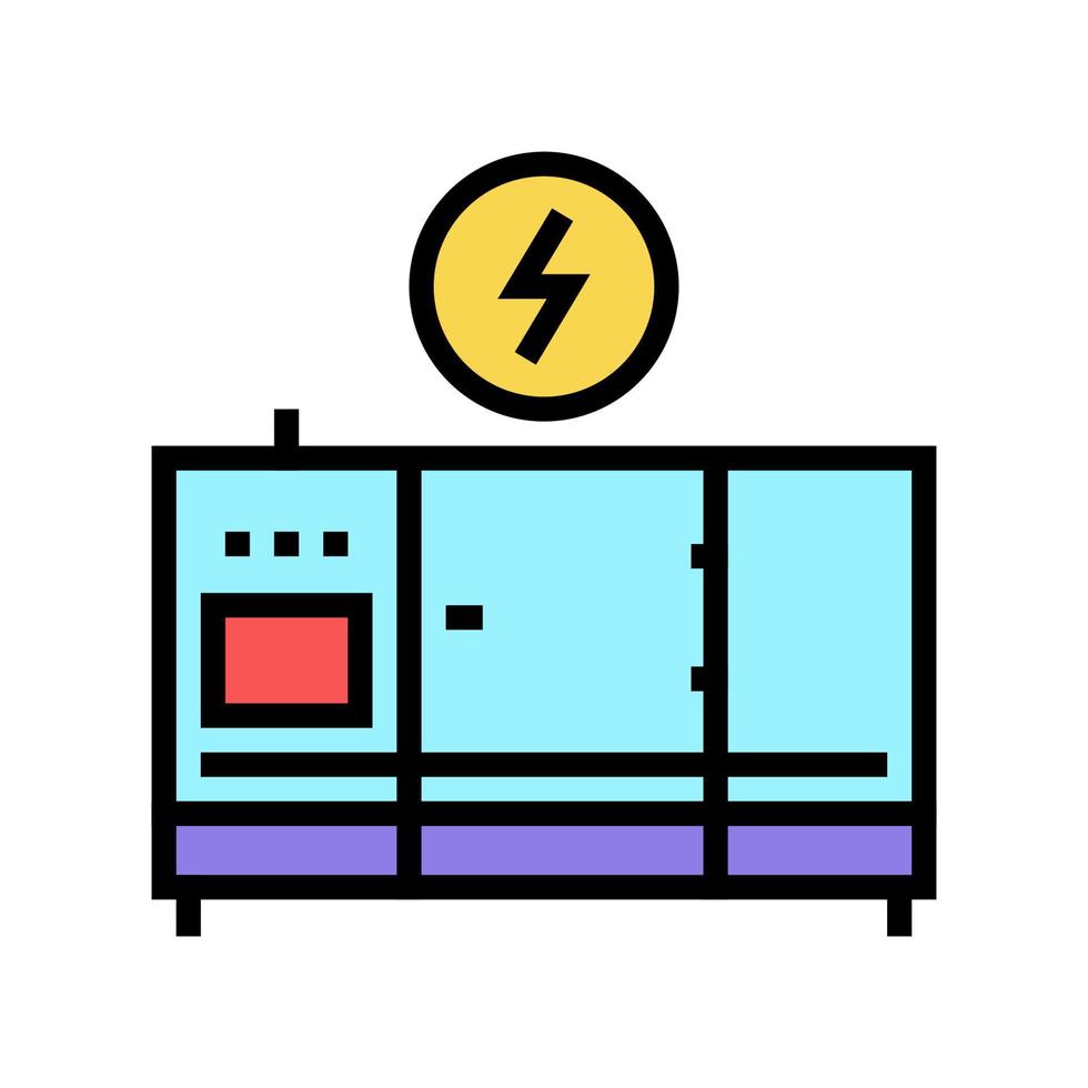 elektrische ausrüstung farbe symbol vektor flache illustration