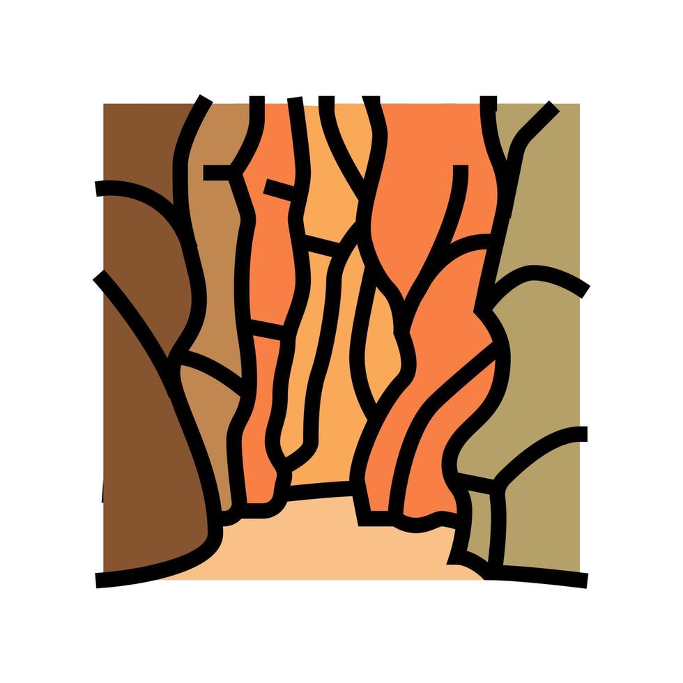 Antilope Canyon Farbe Symbol Vektor Illustration