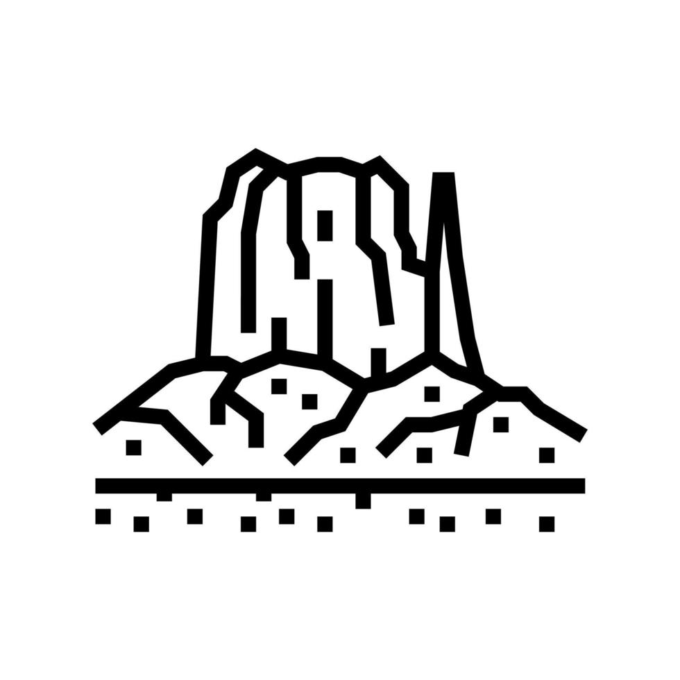 monument valley linje ikon vektorillustration vektor