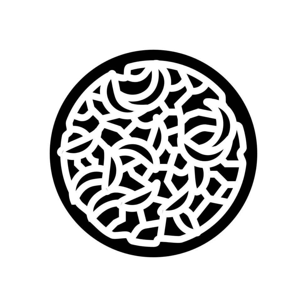 Salat Kohl Gericht Glyphe Symbol Vektor Illustration