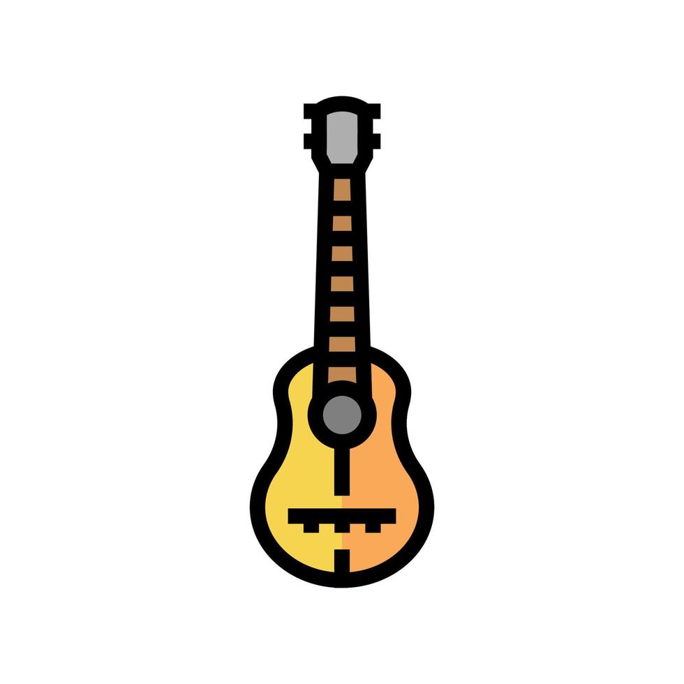 gitarr musiker instrument färg ikon vektorillustration vektor