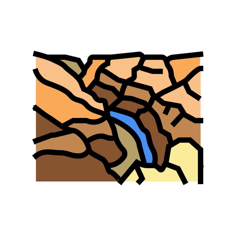 grand canyon färgikon vektorillustration vektor