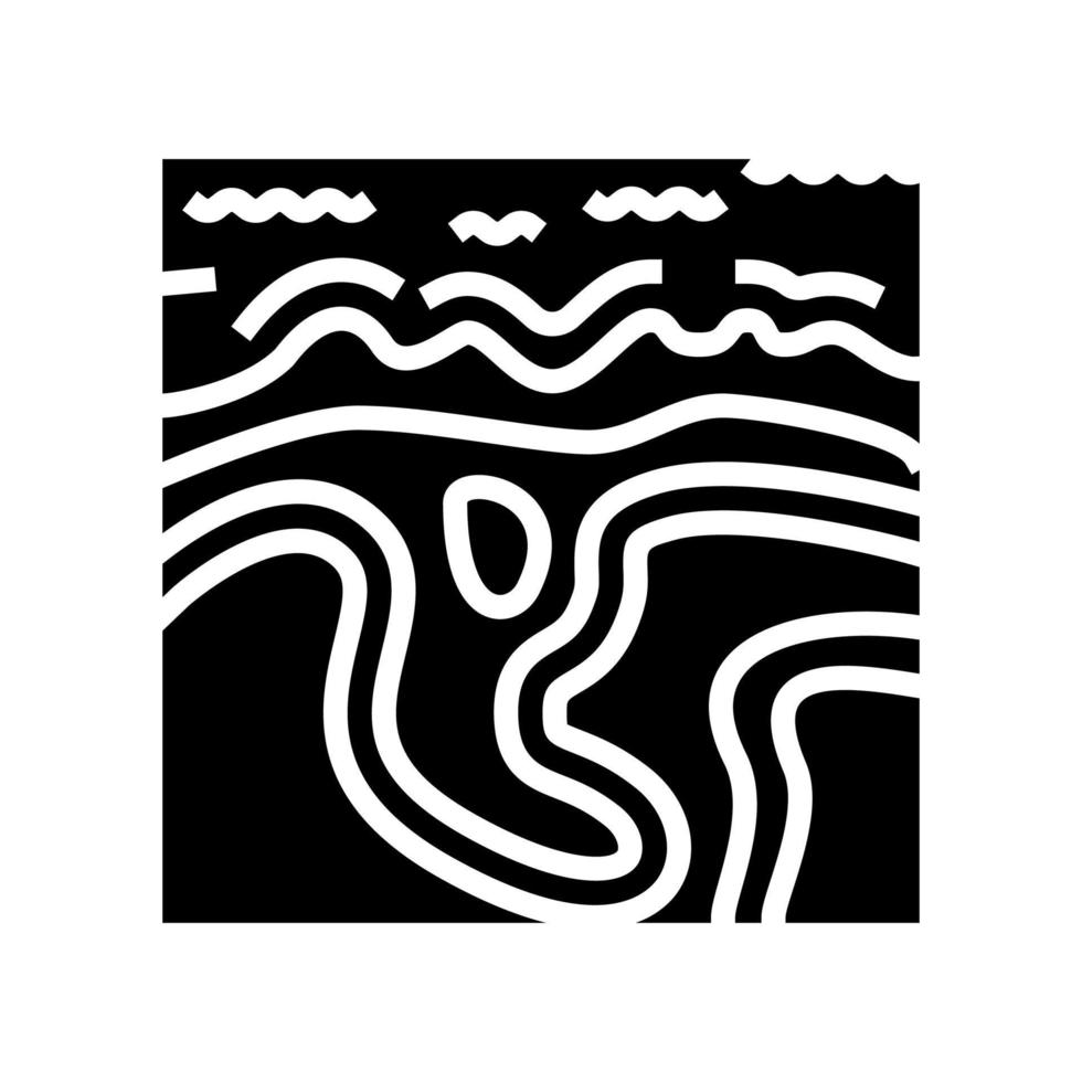 Great Ocean Road Glyphen-Symbol-Vektor-Illustration vektor