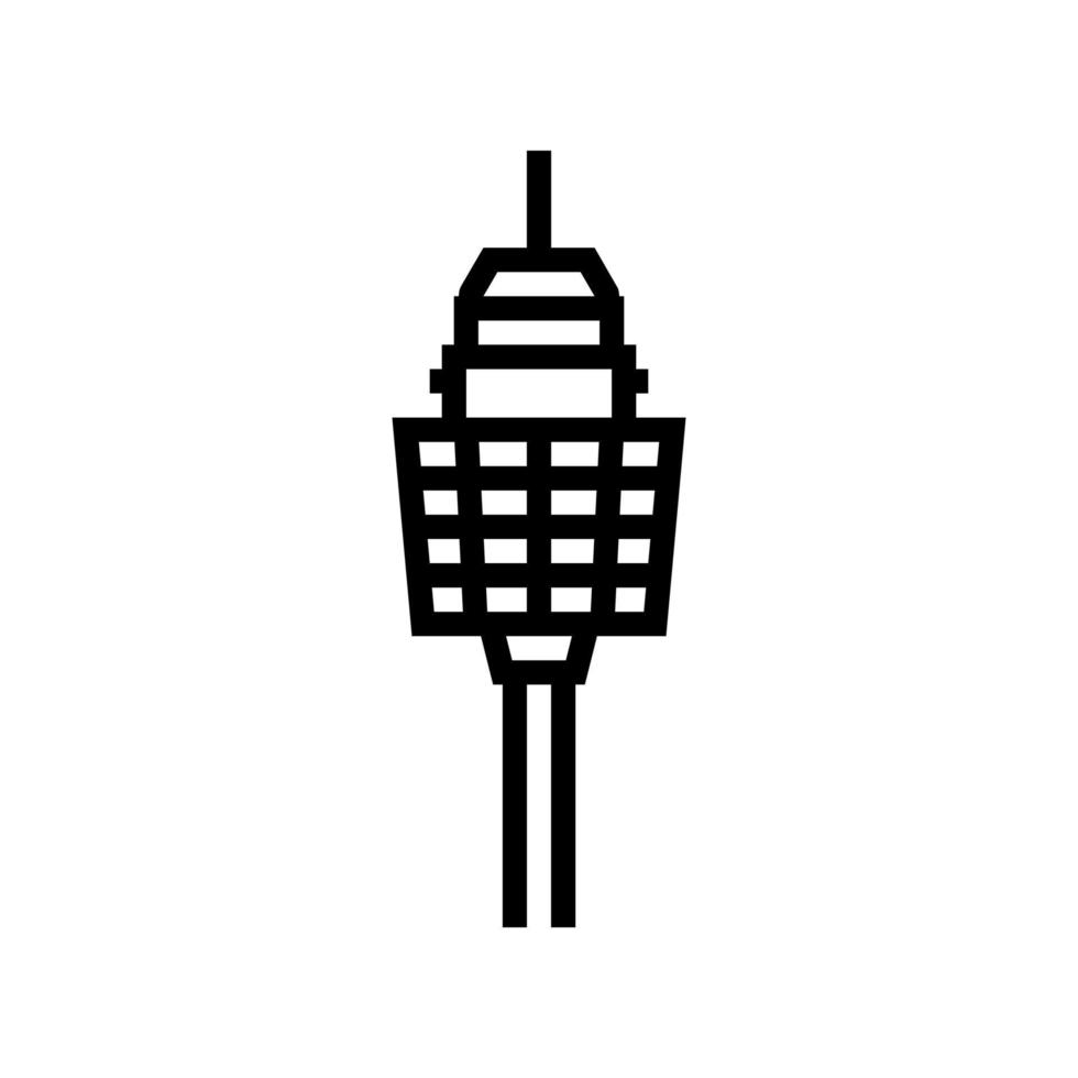 sydney tower linje ikon vektor illustration