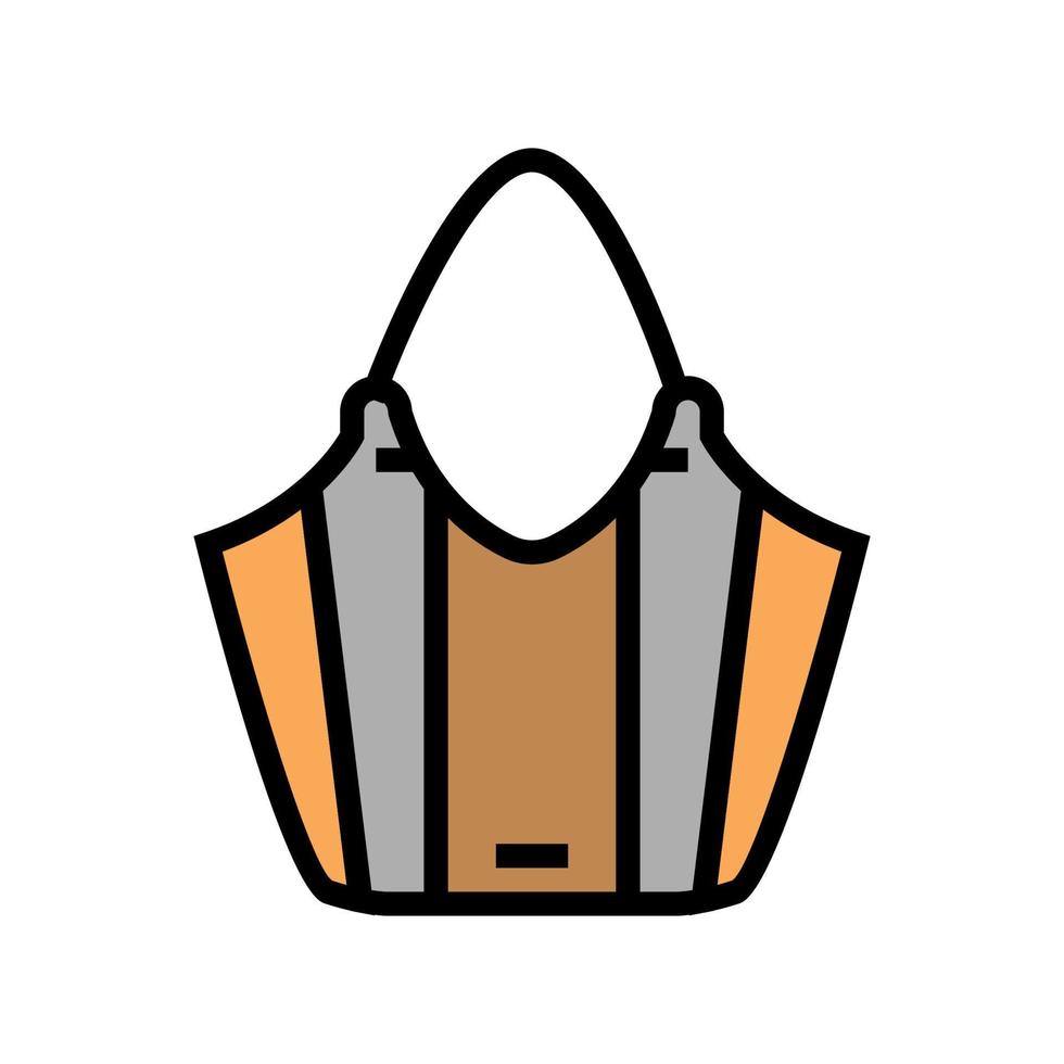 eko väska färg ikon vektor illustration