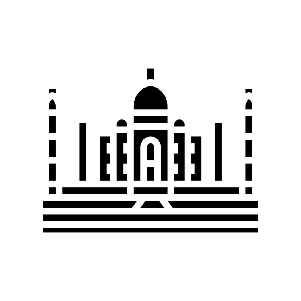 taj mahal glyph ikon vektorillustration vektor