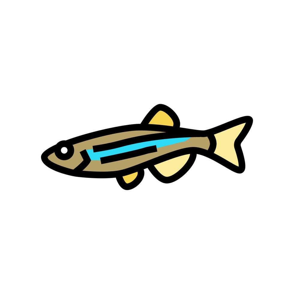 Danios Fisch Farbe Symbol Vektor Illustration