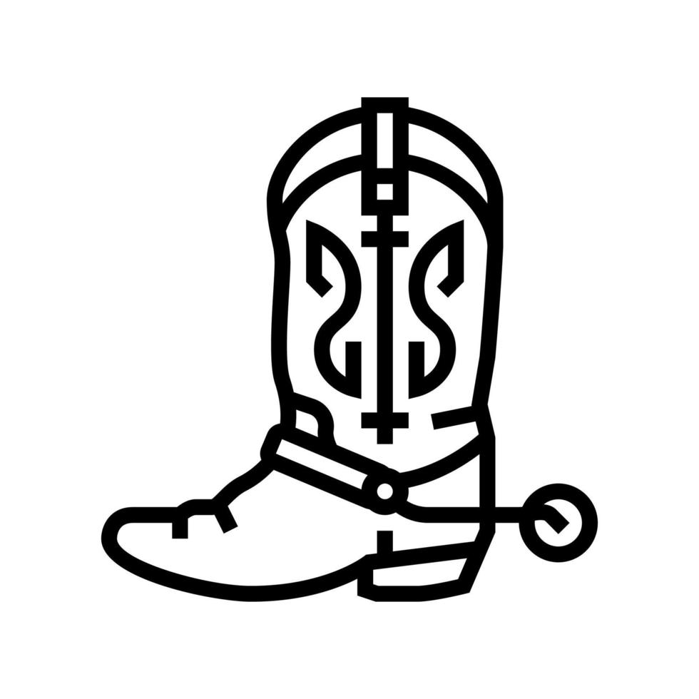 Retro-Boot-Linie-Symbol-Vektor-Illustration vektor
