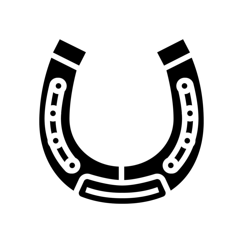 Hufeisen-Werkzeug-Glyphen-Symbol-Vektor-Illustration vektor