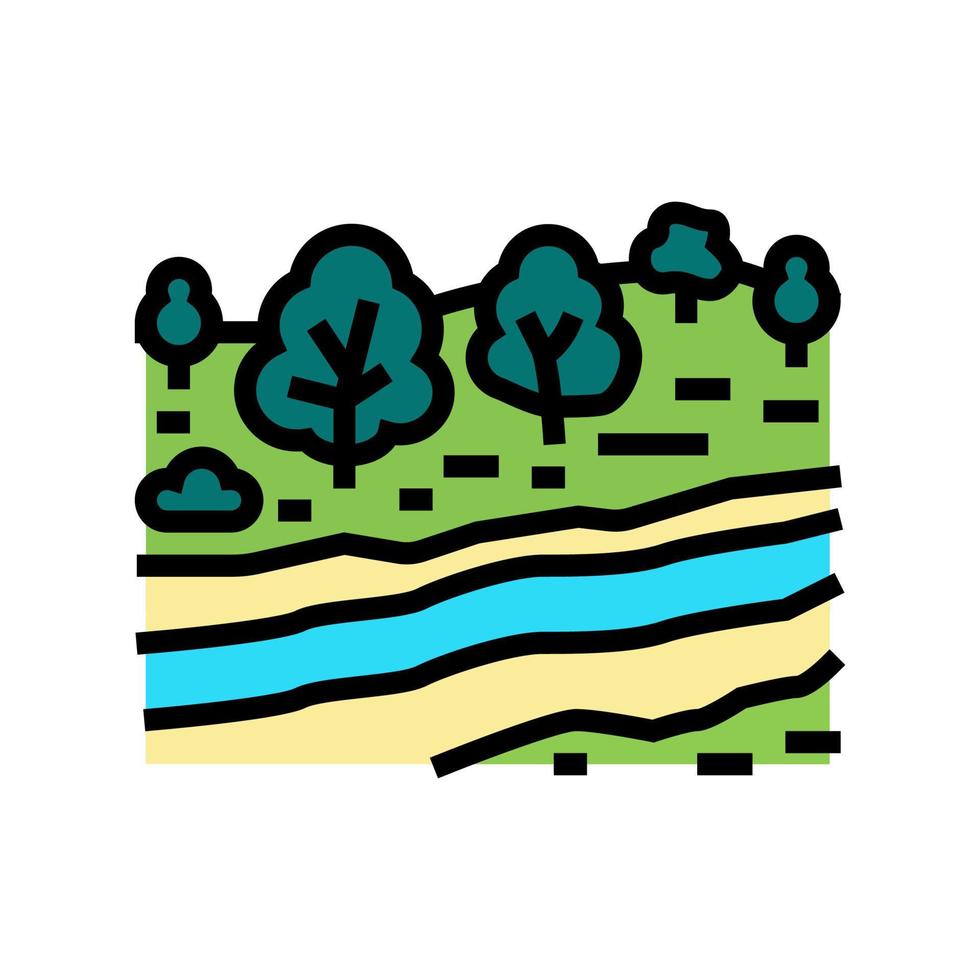 serengeti-nationalpark-farbsymbol-vektorillustration vektor