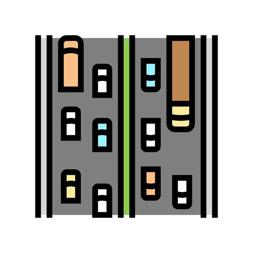 Ausfallstraße Farbsymbol Vektor Illustration