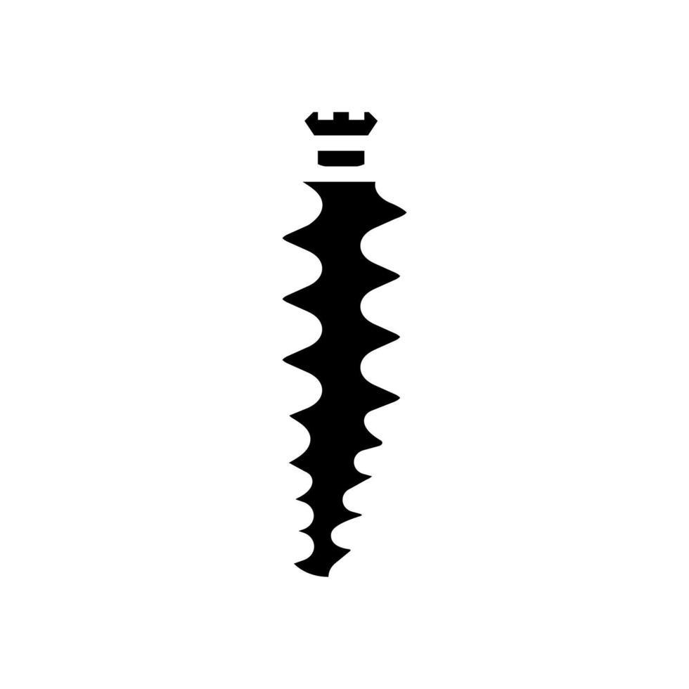 lockiges Haar Zubehör Glyphe Symbol Vektor Illustration