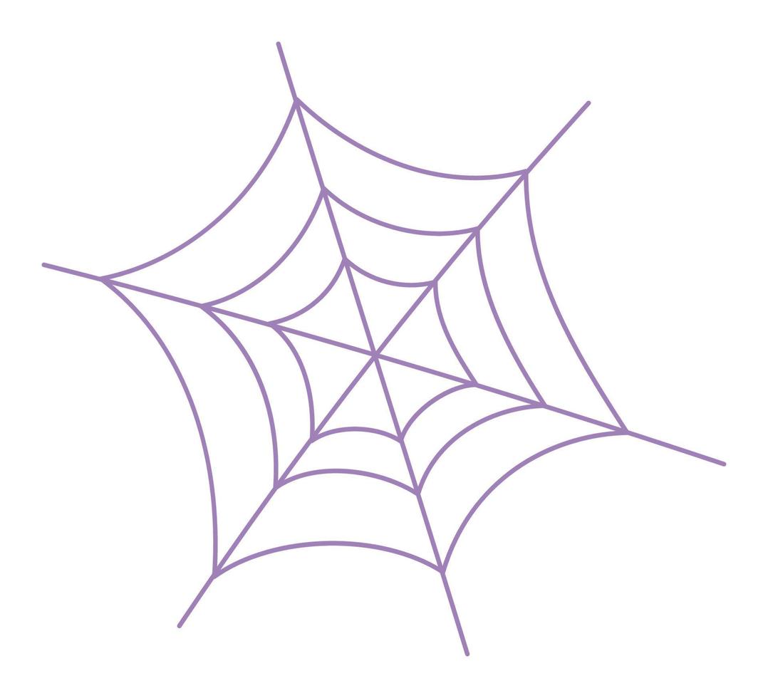 Aufkleber Spinnennetz. Halloween-Urlaub vektor
