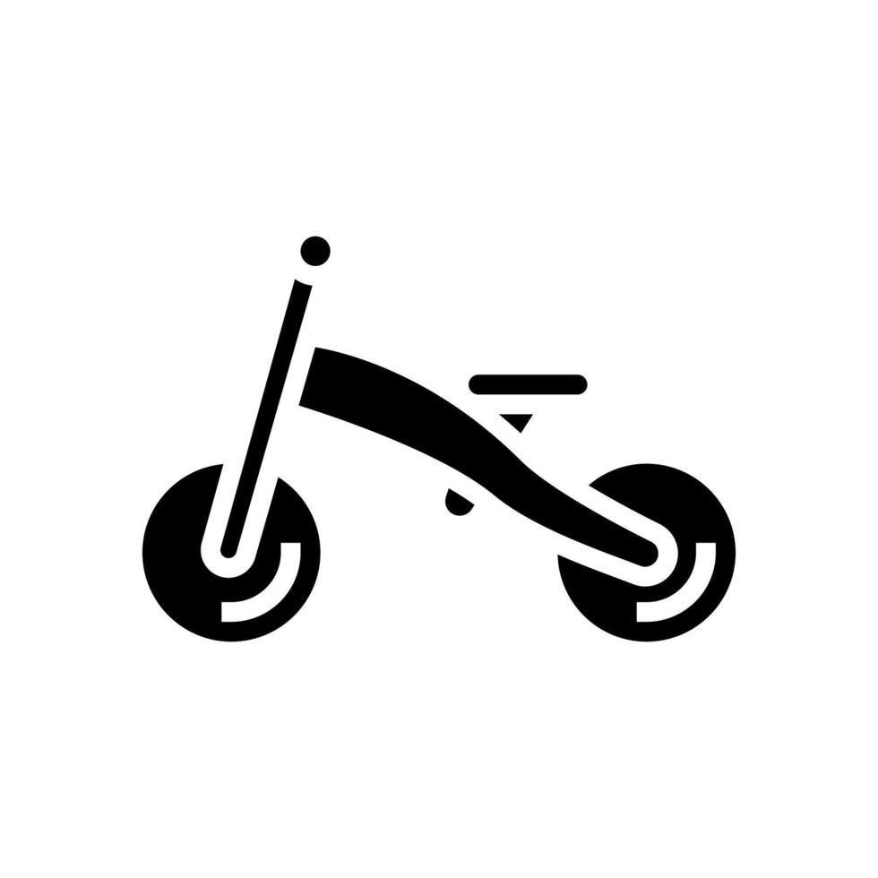 Fahrrad aus Holz Glyphen-Symbol Vektor-Illustration vektor