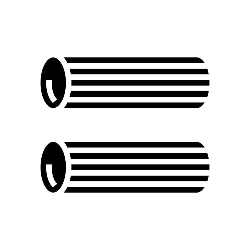 Rigatoni-Nudeln Glyphen-Symbol-Vektor-Illustration vektor