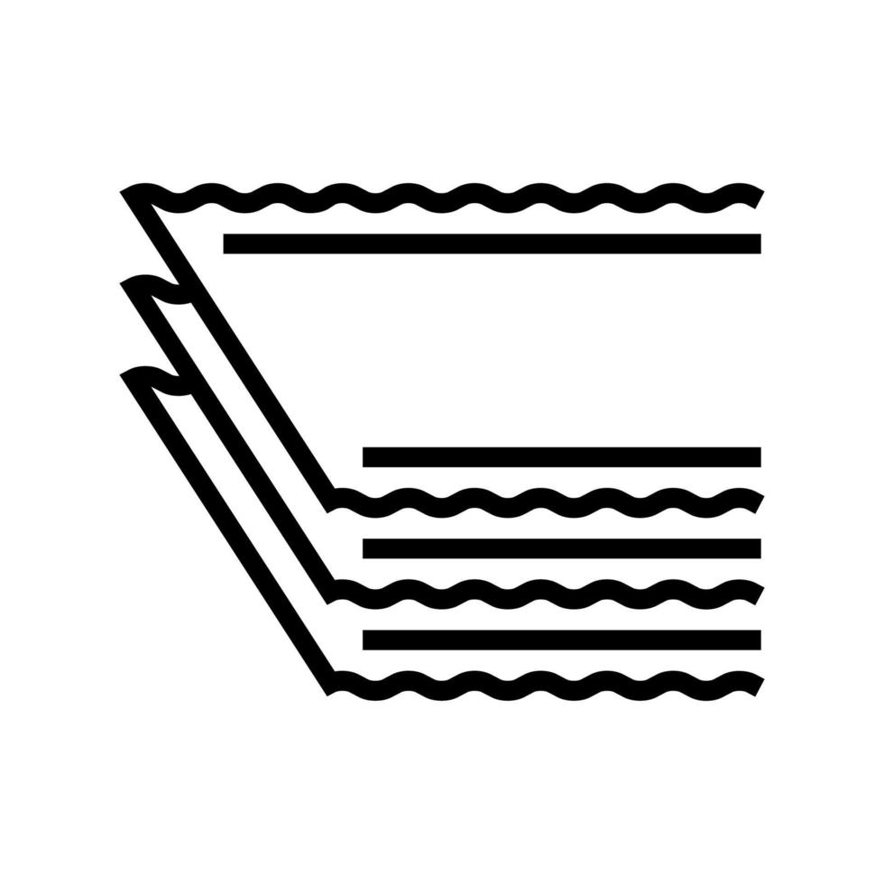 lasagne pasta linje ikon vektor illustration
