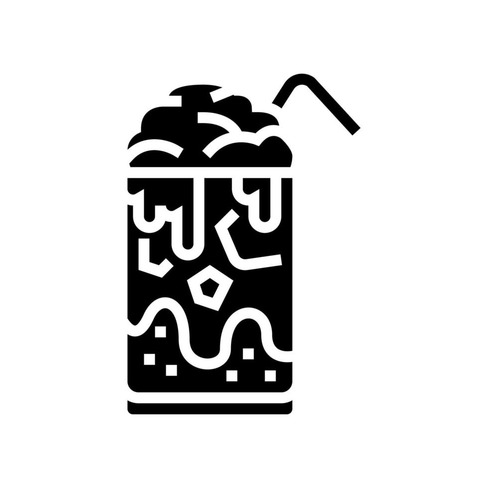 Eis-Schokoladen-Glyphen-Symbol-Vektor-Illustration vektor