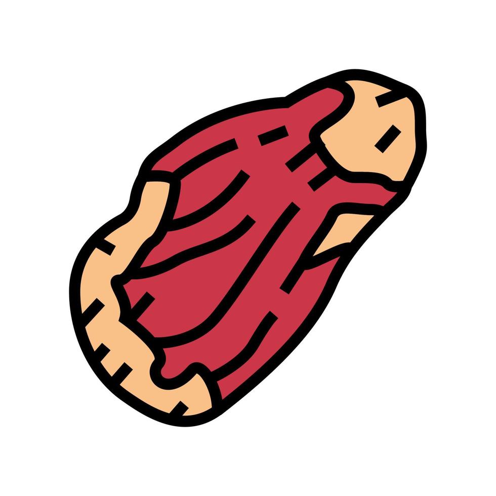 Flanke Rindfleisch Fleisch Farbe Symbol Vektor Illustration