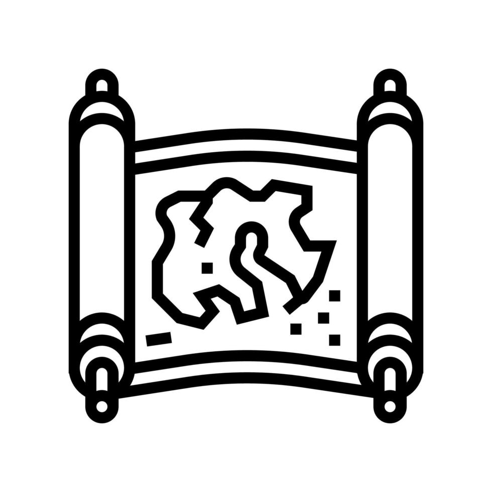 Karte mittelalterliche Linie Symbol Vektor Illustration