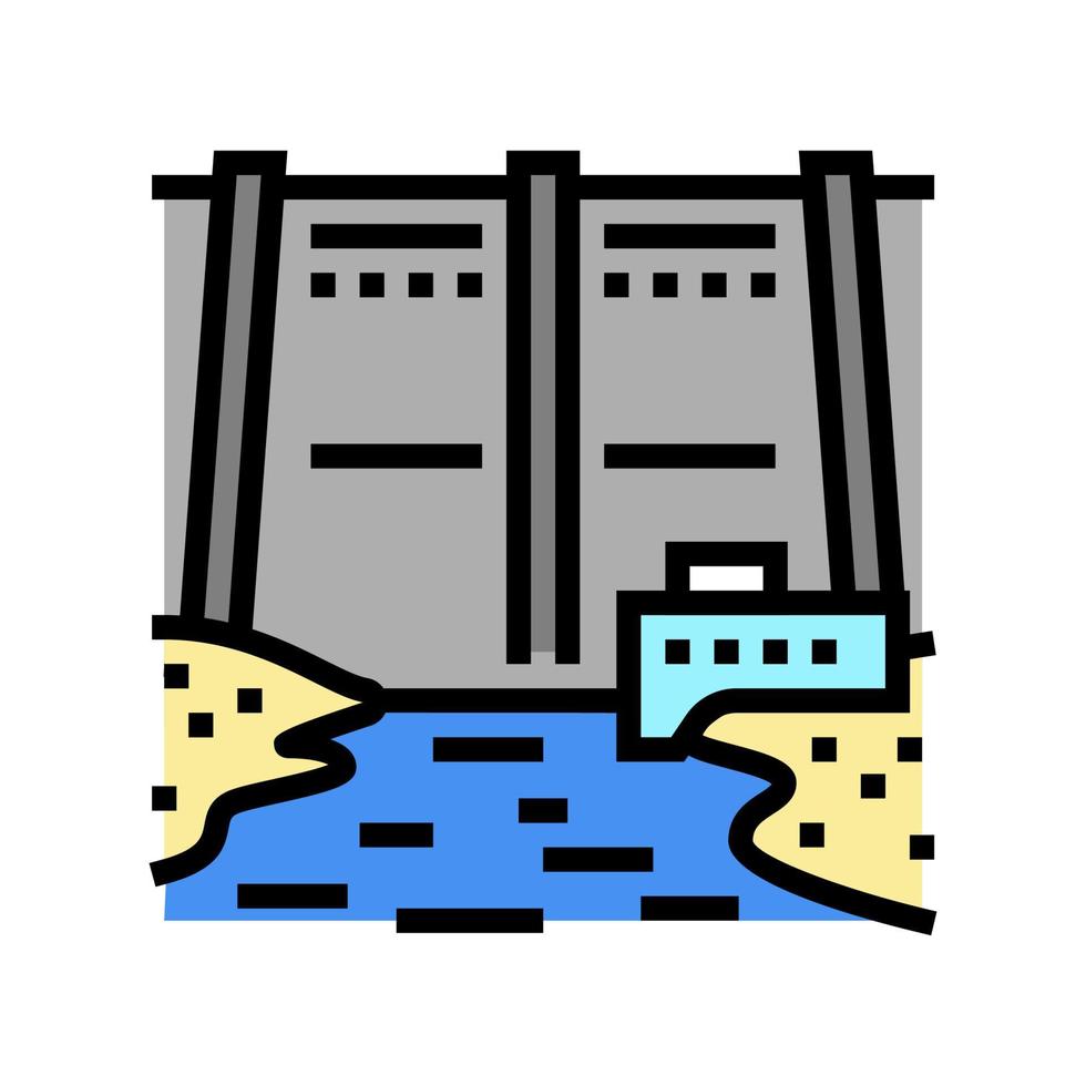 Reservoir Wasserfarbe Symbol Vektor Illustration