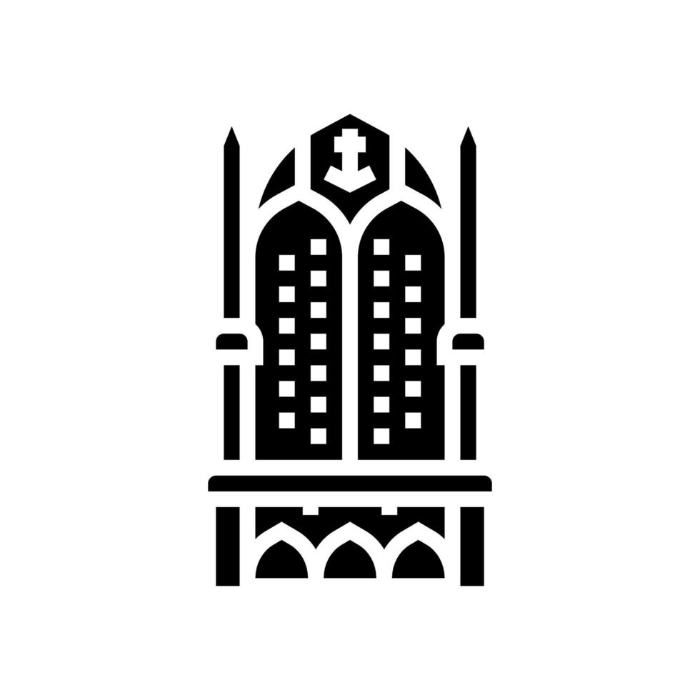 Thronkönig Glyphen-Symbol-Vektor-Illustration vektor