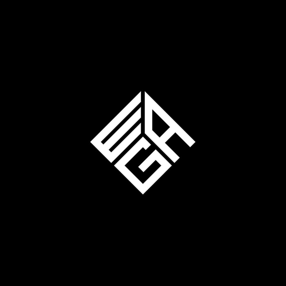 wag Brief Logo-Design auf schwarzem Hintergrund. wag kreative Initialen schreiben Logo-Konzept. Wag-Brief-Design. vektor