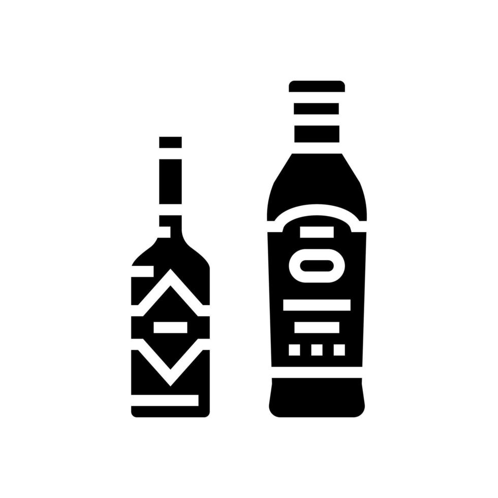 Sauce Chili Glyphe Symbol Vektor Illustration