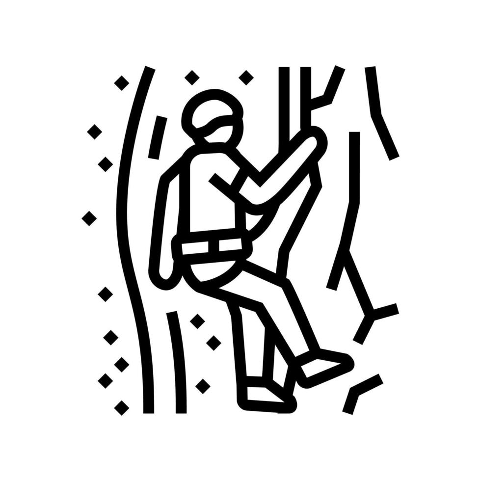 Canyoning Extremsport Symbol Leitung Vektor Illustration