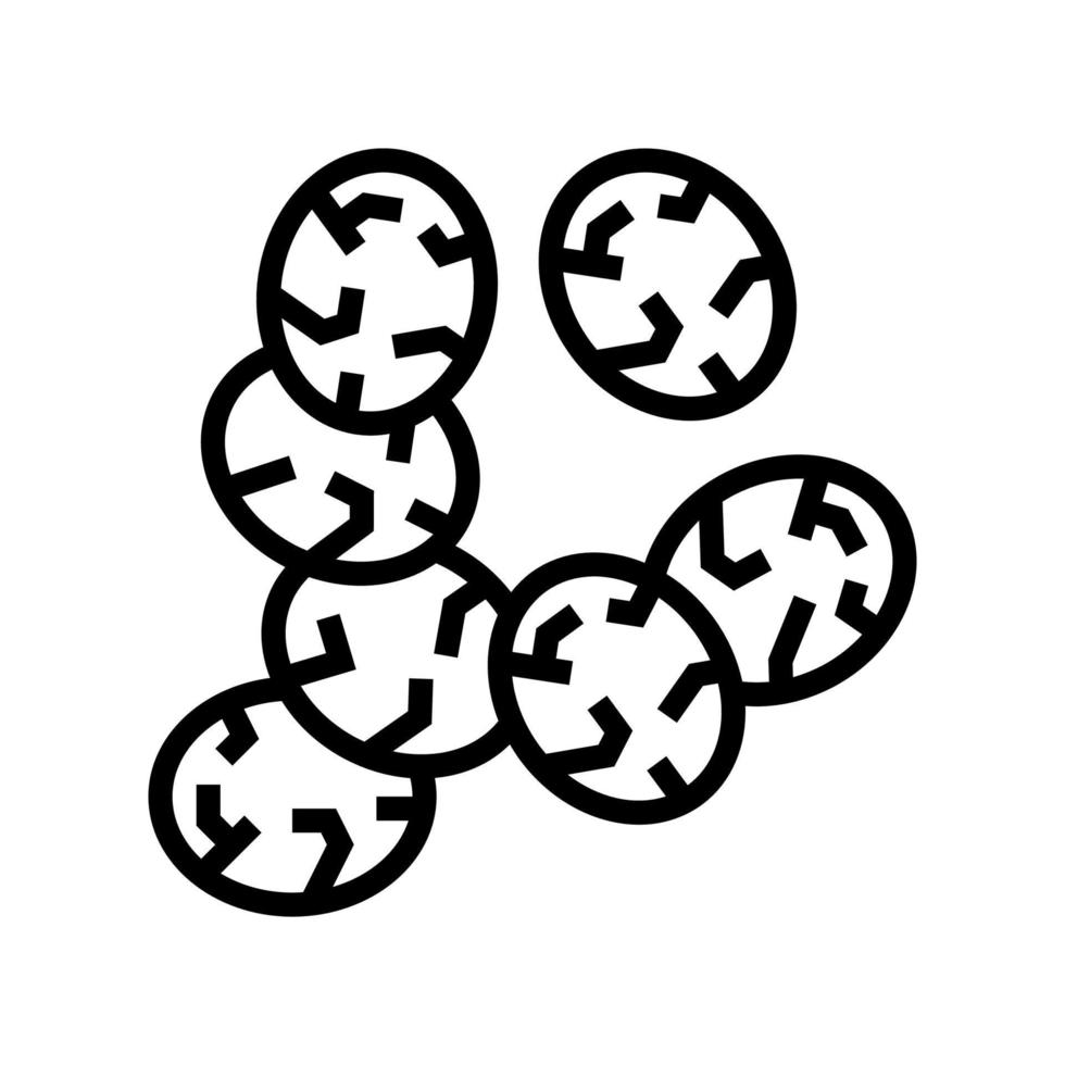 Chia Samen Linie Symbol Vektor Illustration