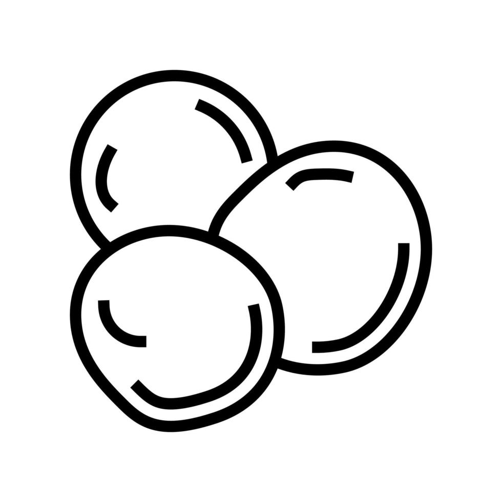 Senfkornlinie Symbol Vektor Illustration