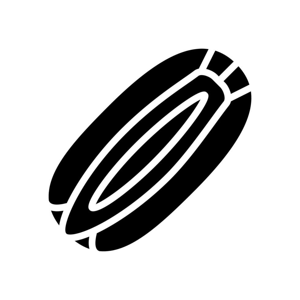 Karottensamen-Glyphen-Symbol-Vektor-Illustration vektor
