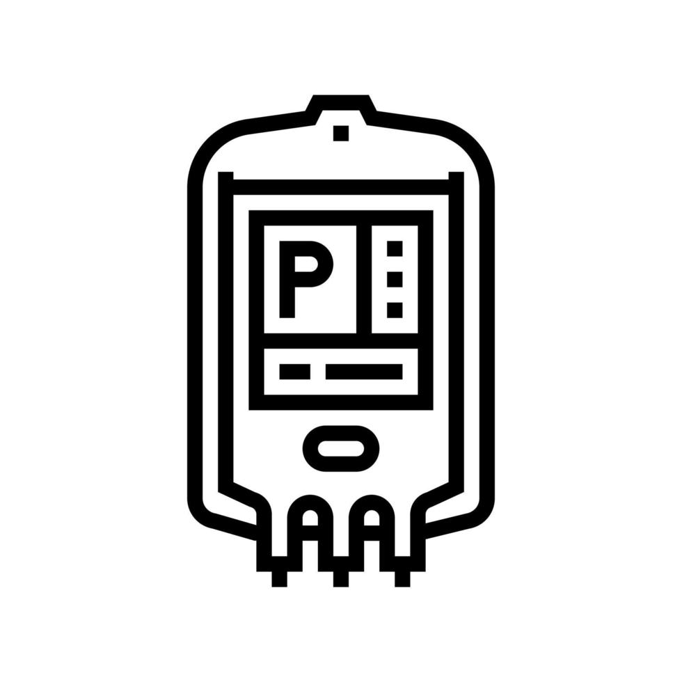 Plasma-Verpackungslinie Symbol-Vektor-Illustration vektor