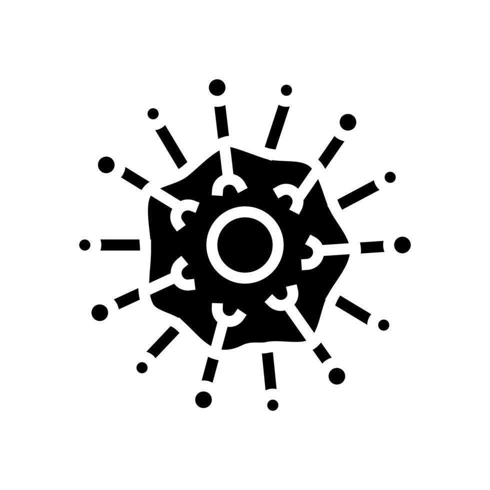 Glyphensymbol-Vektorillustration für Viruskrankheiten vektor