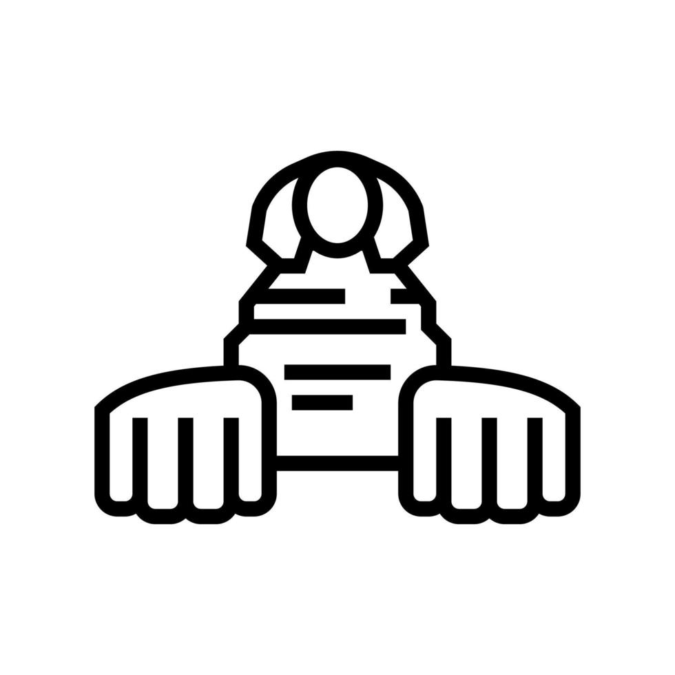 Sphinx Ägypten Denkmal Symbol Leitung Vektor Illustration