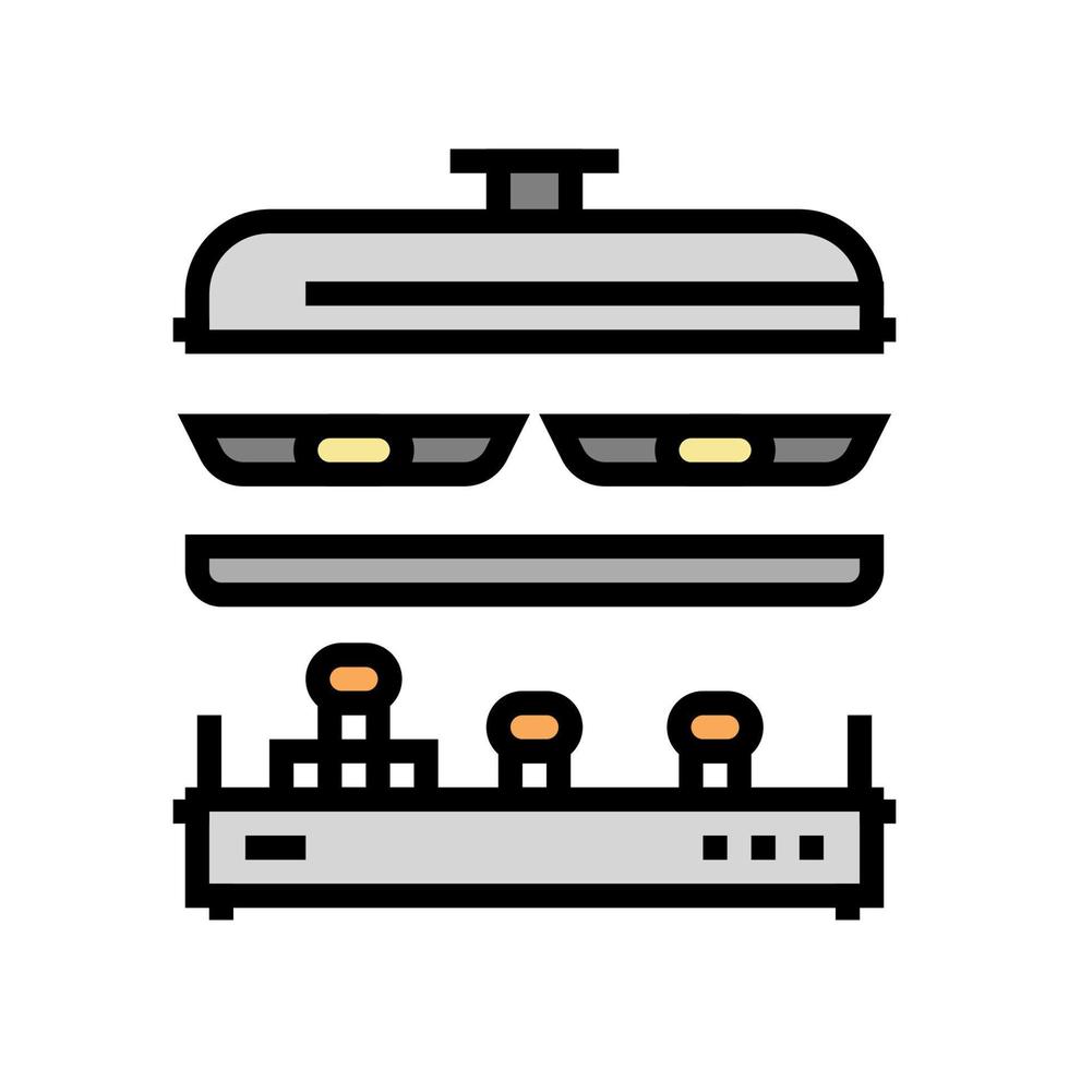 Raclette-Fondue-Farbsymbol-Vektorillustration vektor