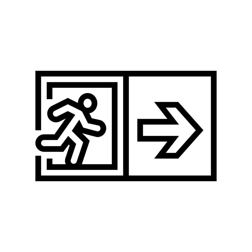Notausgangslinie Symbol Vektor Illustration