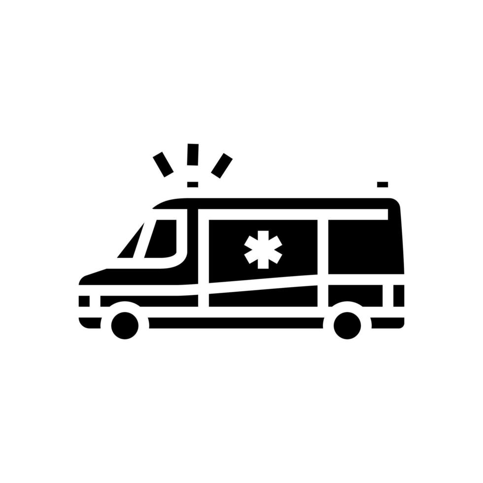 Krankenwagen Erste-Hilfe-Glyphen-Symbol-Vektorillustration vektor