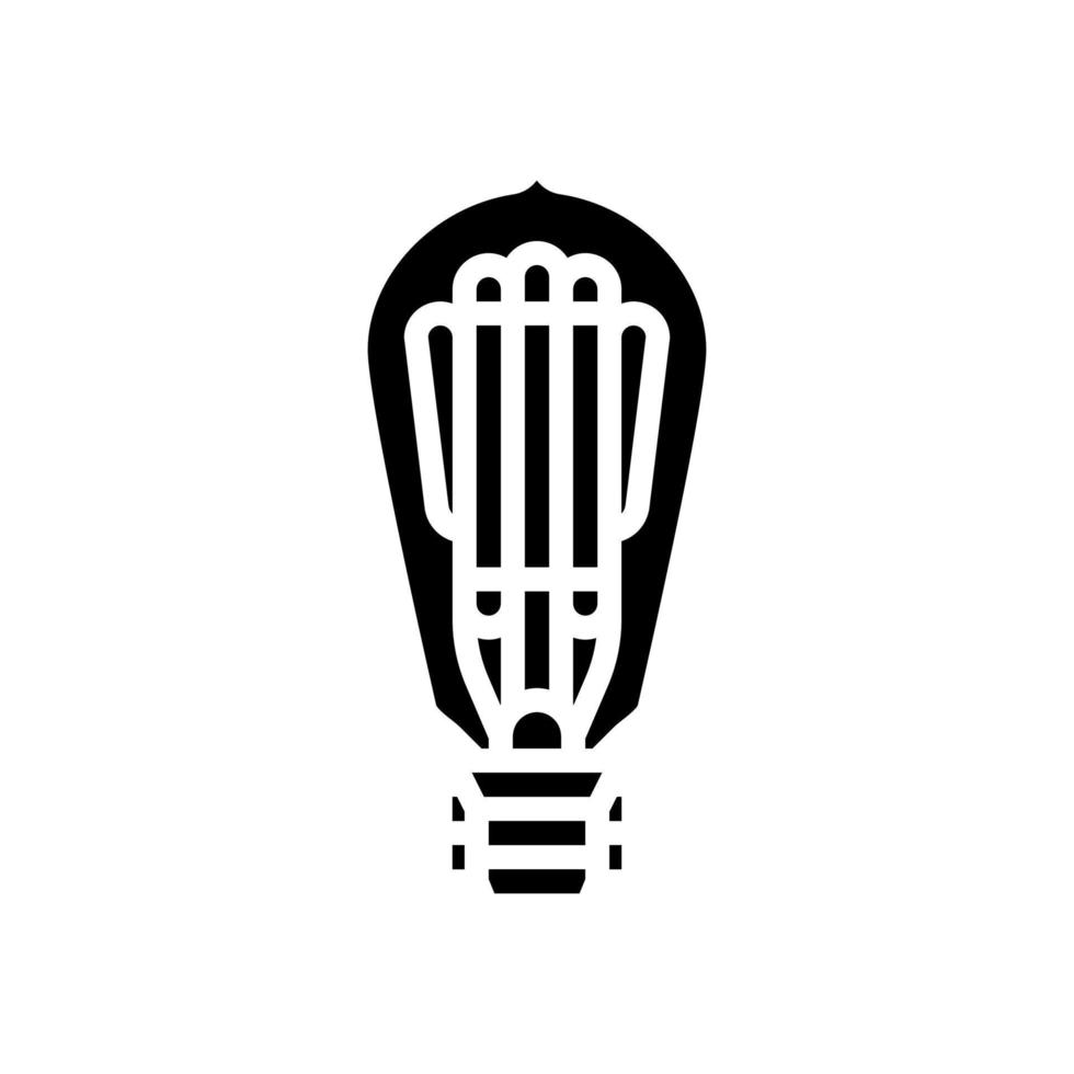 Erfindung Glühbirne Glyphe Symbol Vektor Illustration