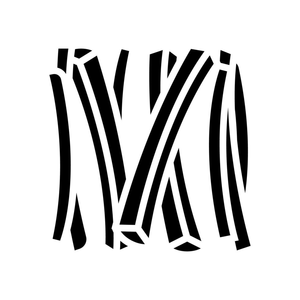 Sticks Karotten-Glyphe-Symbol-Vektor-Illustration vektor