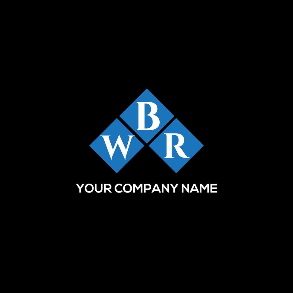 wbr kreative Initialen schreiben Logo-Konzept. wbr-Brief-Design. wbr-Brief-Logo-Design auf schwarzem Hintergrund. wbr kreative Initialen schreiben Logo-Konzept. wbr Briefgestaltung. vektor